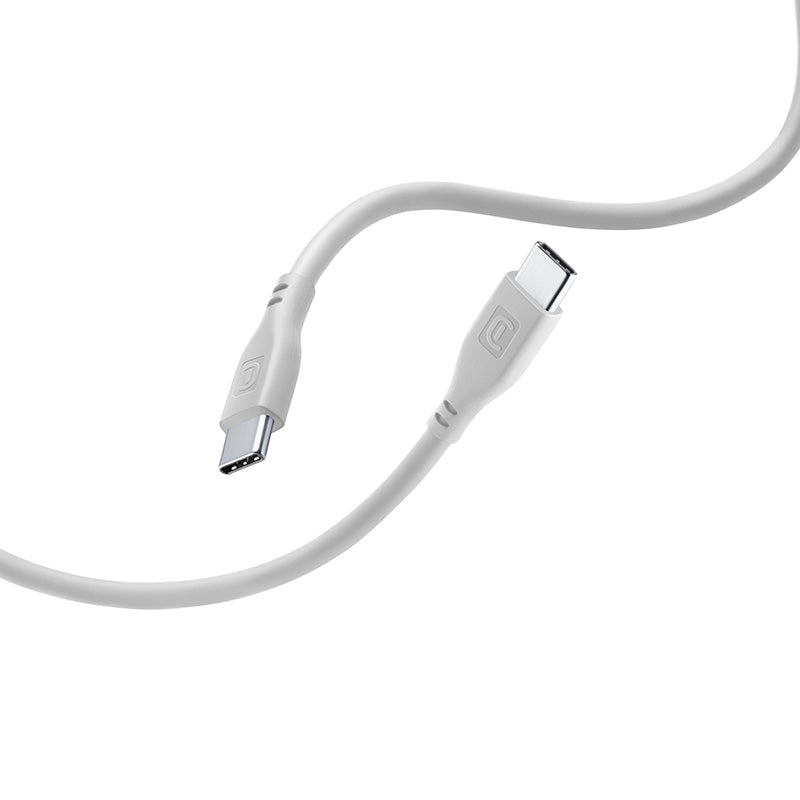 Cellularline Soft-kabel - USB-C naar USB-C kabel 1,2 m (grijs)