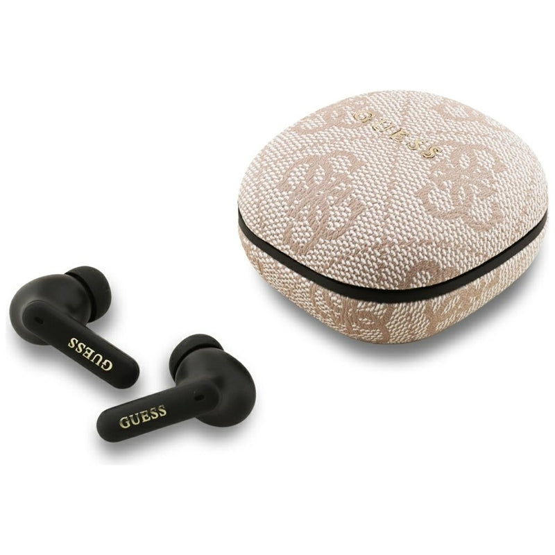 Guess 4G Classic Metal Logo - Bluetooth TWS ENC oortjes + oplaadcase (Roze)