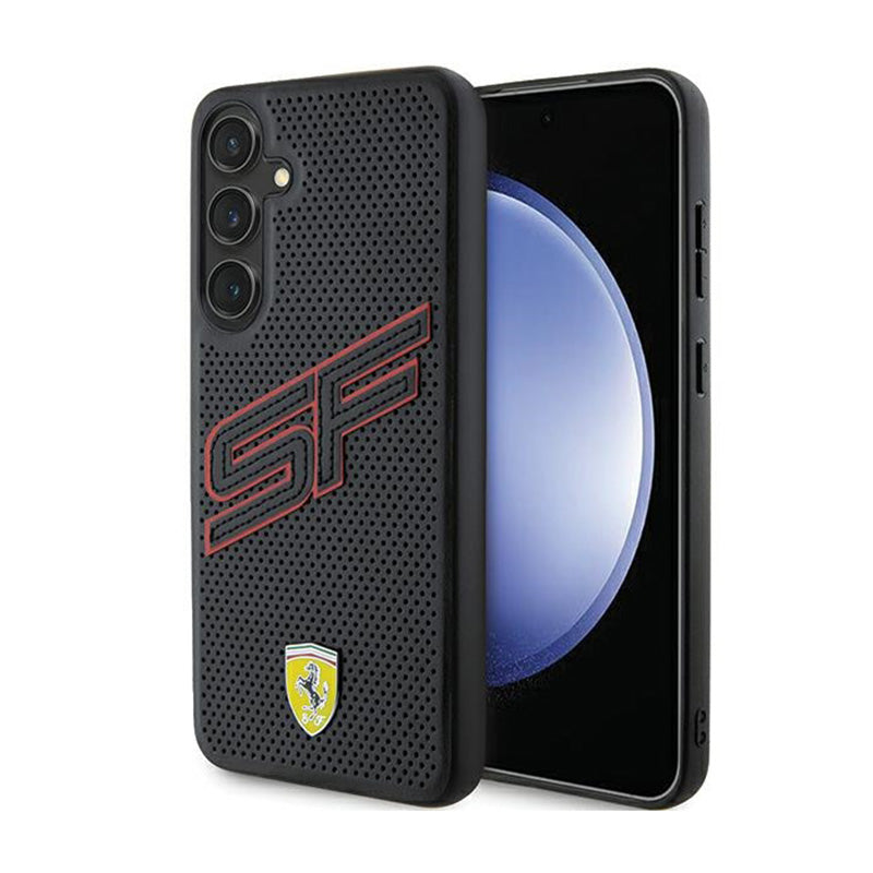 Ferrari Big SF Perforated - hoesje voor Samsung Galaxy S24 (zwart)