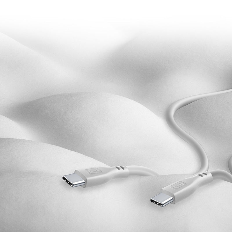 Cellularline Soft-kabel - USB-C naar USB-C kabel 1,2 m (grijs) (2)