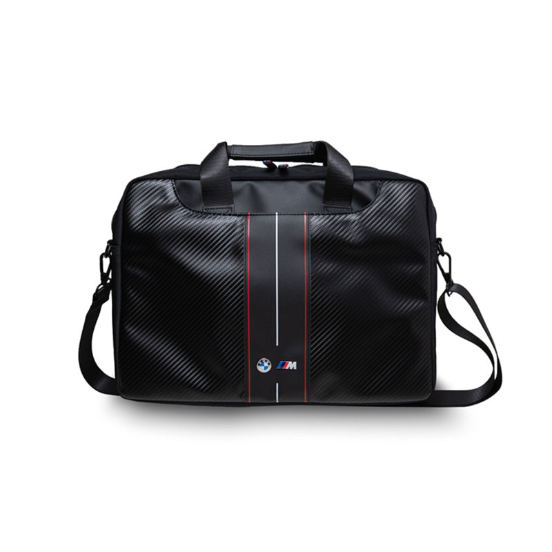 BMW Carbon Red Stripes - hoes voor 16" laptop (zwart)