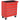 Rolkast, gereedschapskast voor garage, schuur, staal, 69L x 33B x 75H cm, rood