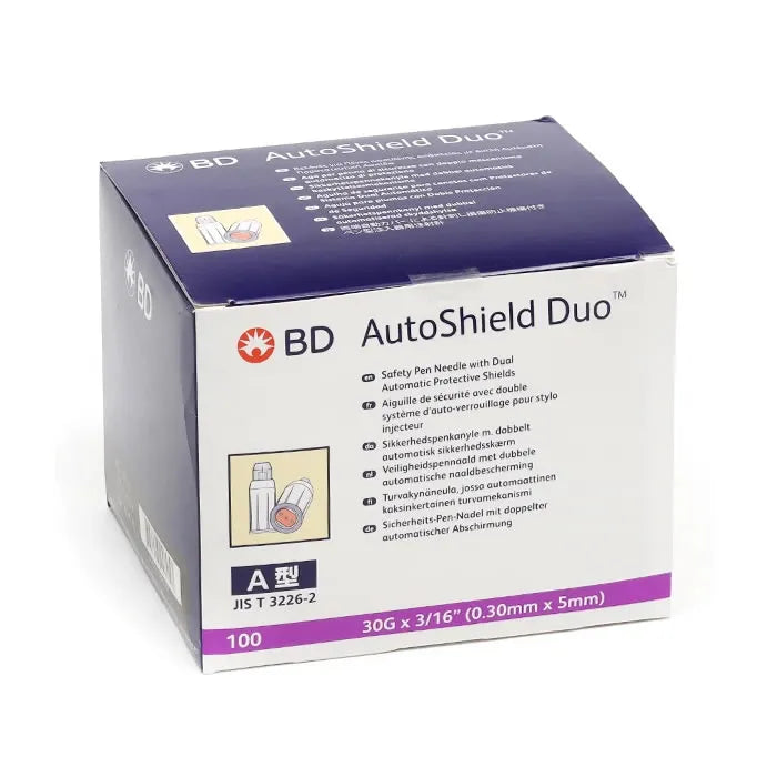 BD Insulinpennaald AutoShield Duo 0,3 x 5 mm, 100 stuks