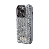 Guess Sequin Script Metal - hoesje voor iPhone 14 Pro (zilver) (2)