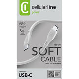 Cellularline Soft-kabel - USB-C naar USB-C kabel 1,2 m (grijs) (5)