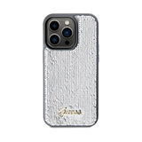 Guess Sequin Script Metal - hoesje voor iPhone 14 Pro (zilver) (3)