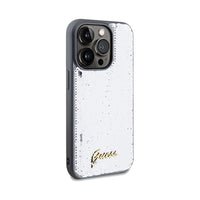 Guess Sequin Script Metal - hoesje voor iPhone 14 Pro (zilver) (4)