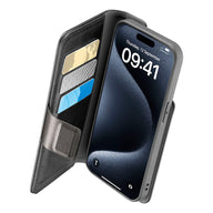 Cellularline Book Agenda - Hoesje voor iPhone 15 Pro Max met MICROBAN-coating (zwart)