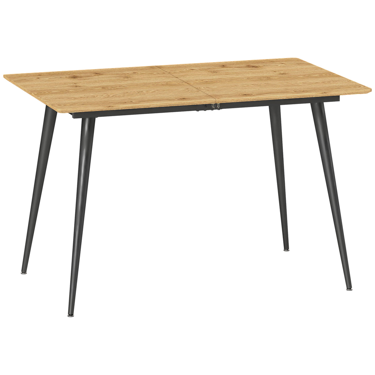 Uitschuifbare eettafel, uitbreidbare tafel voor 6-8 personen, keukentafel met stevige stalen poten