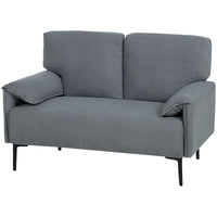 2-zitsbank, dikke kussens, fluweelzachte bekleding, gestoffeerde bank, zwart (7)