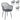 Tuinstoel 4-delige set uv-bestendige kunststof tuinstoelen met armleuning rugleuning 56 x 51 x 84 cm donkergrijs