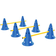 Agility-set voor honden 3-delige agility-uitrusting voor hondentraining, insteekhordeset met 6 kegels, 3 hordes