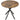 Ronde keukentafel, 80 cm, compact tafelblad, spaanplaat, metaal, rustiek bruin