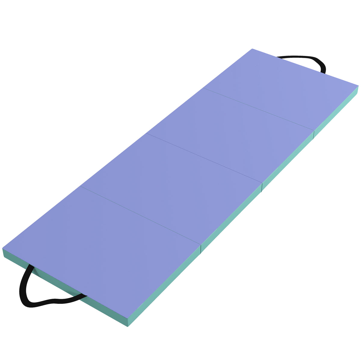 Trainingsmat opvouwbare fitnessmat met handvat sportmat voor yoga fitness synthetische hoes 180 x 60 x 5 cm