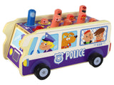 Houten arcadespel trefbal-politiebus (5)