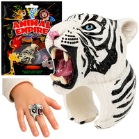 Handpop Educatieve Dieren Tijger Wit
