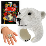 Handpop Educatieve Dieren Beer Wit