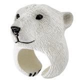 Handpop Educatieve Dieren Beer Wit (2)