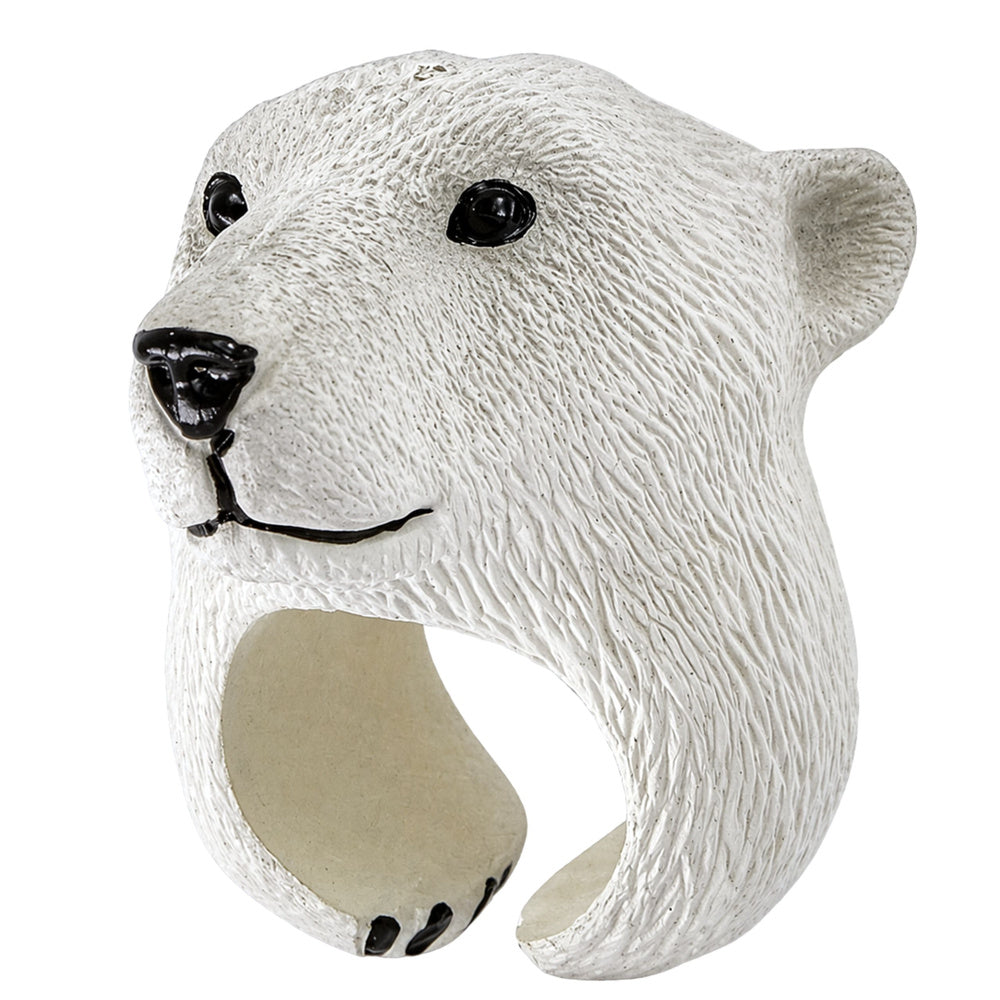Handpop Educatieve Dieren Beer Wit (2)