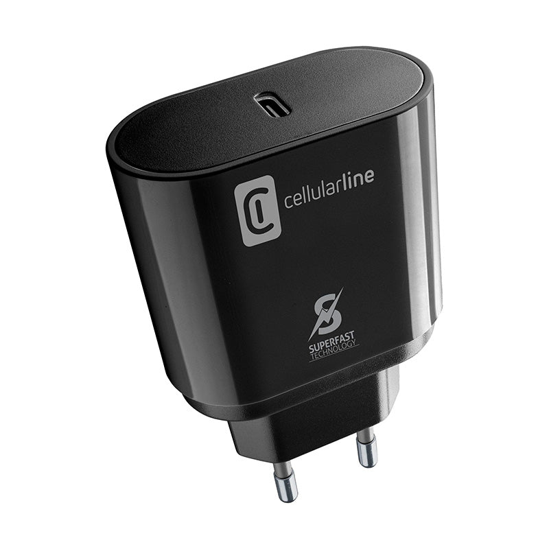 Cellularline - USB-C Super Fast Charger 25W (Ontworpen voor Samsung) (zwart) (3)