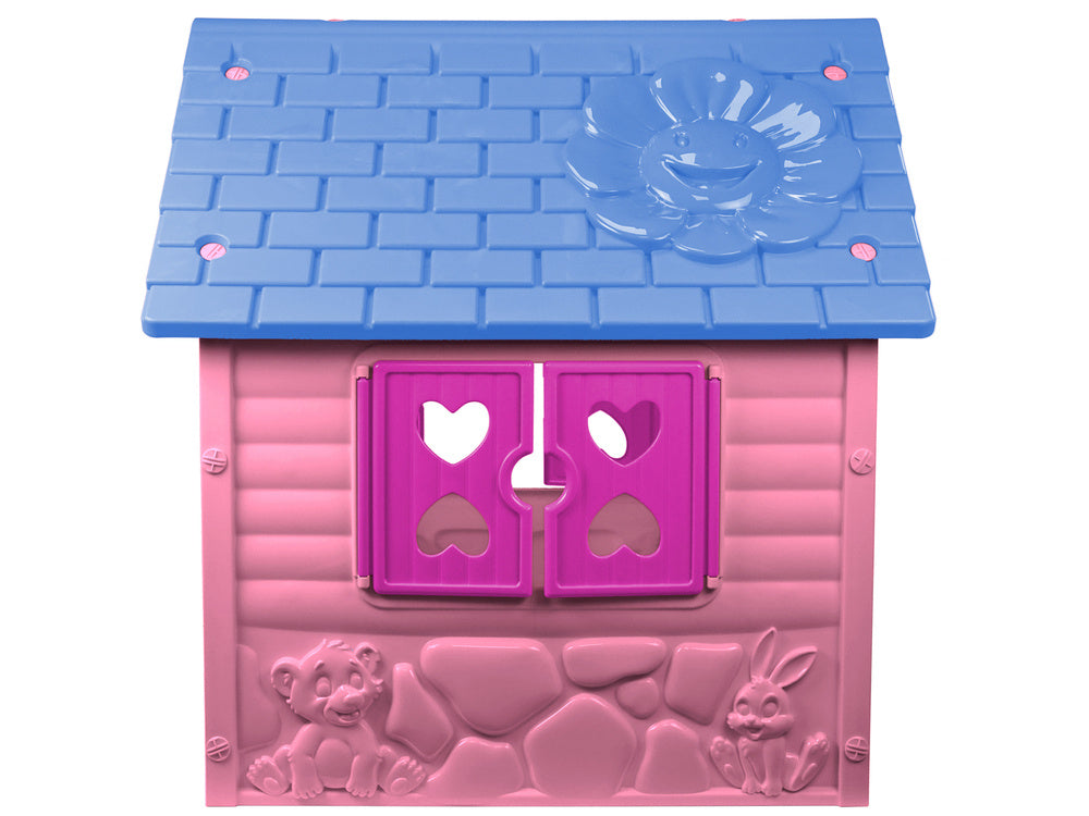 Tuinspeelhuisje voor kinderen 456 roze (2)