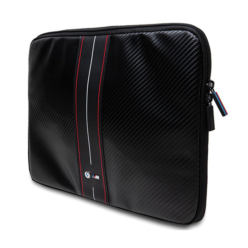 BMW Carbon Red Stripes Sleeve - hoes voor 15" / 16" laptop (zwart)