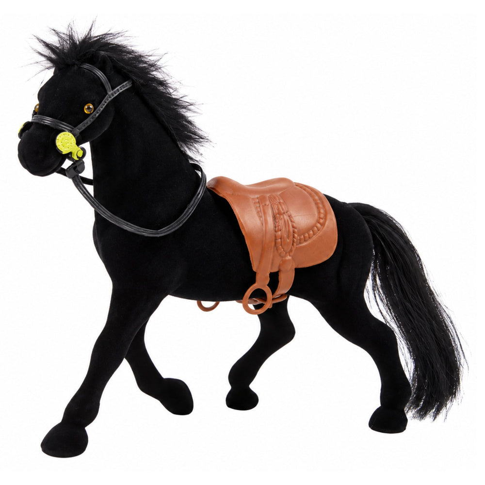 Fluweelachtig paardenfiguur zwart (2)