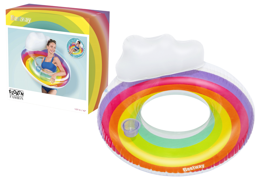 Opblaasbare zwemband 107 cm Rainbow Bestway 43647