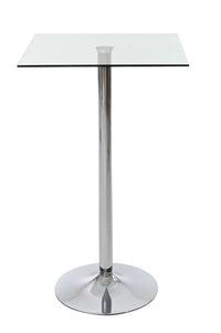 Vierkante glazen tafel 105 cm