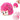 Pluche egel-mascotte sleutelhanger, roze, 9 cm