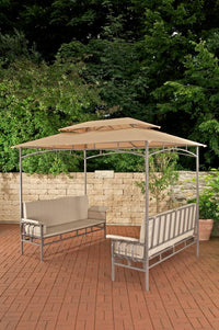Paviljoen met 2 banken
