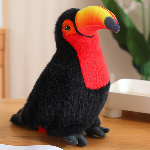 Pluche vogel toekan pluche mascotte knuffel rood 30cm (8)