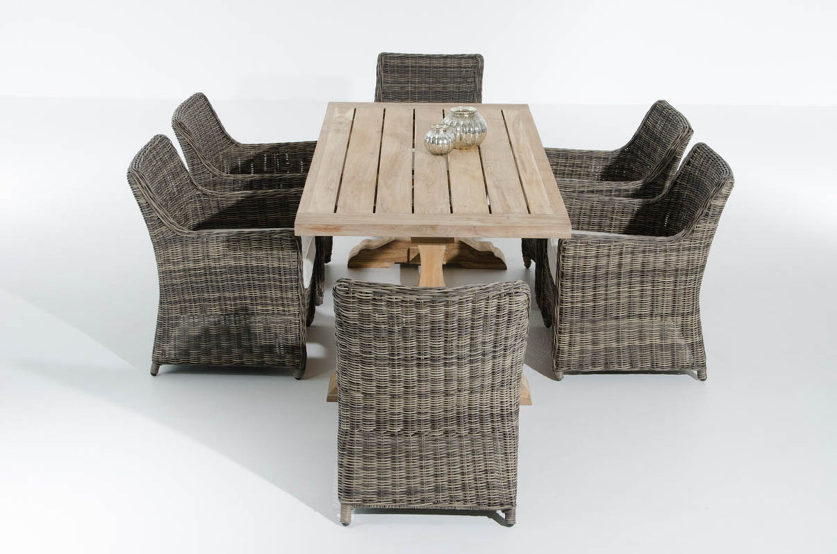 Rustieke TEAK eettafel 180*100*78 (10)