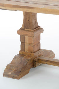 Rustieke TEAK eettafel 200*100*78 geolied (5)