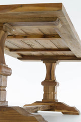 Rustieke TEAK eettafel 200*100*78 geolied (6)