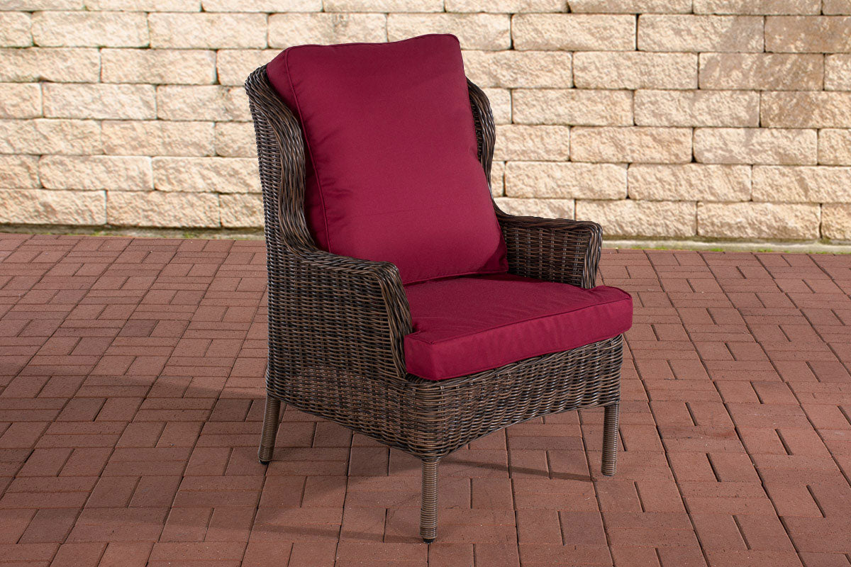 Fauteuil Jardin robijnrood