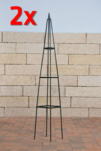 Set van 2 rozenzuilen piramide