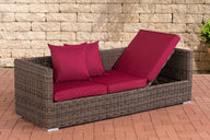 Loungebank Solano 5mm robijnrood