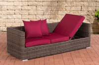 Loungebank Solano 5mm robijnrood