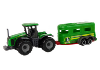 Groene tractor met aanhanger (2)