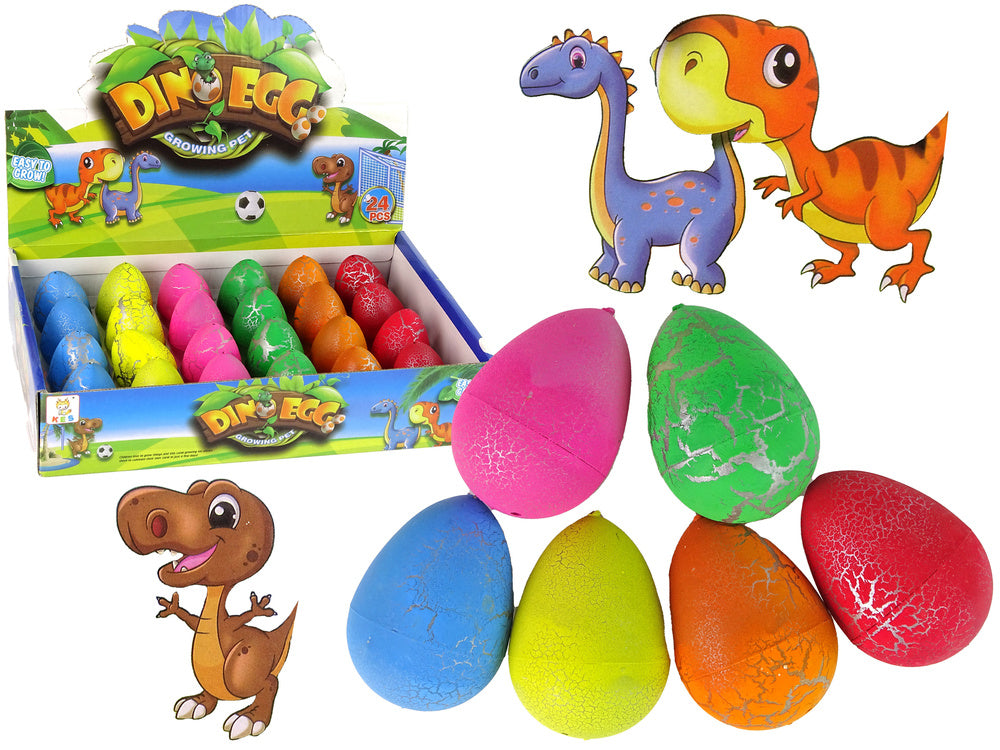 Uitkomend magisch dinosaurus-ei groeiend 6 cm kleuren