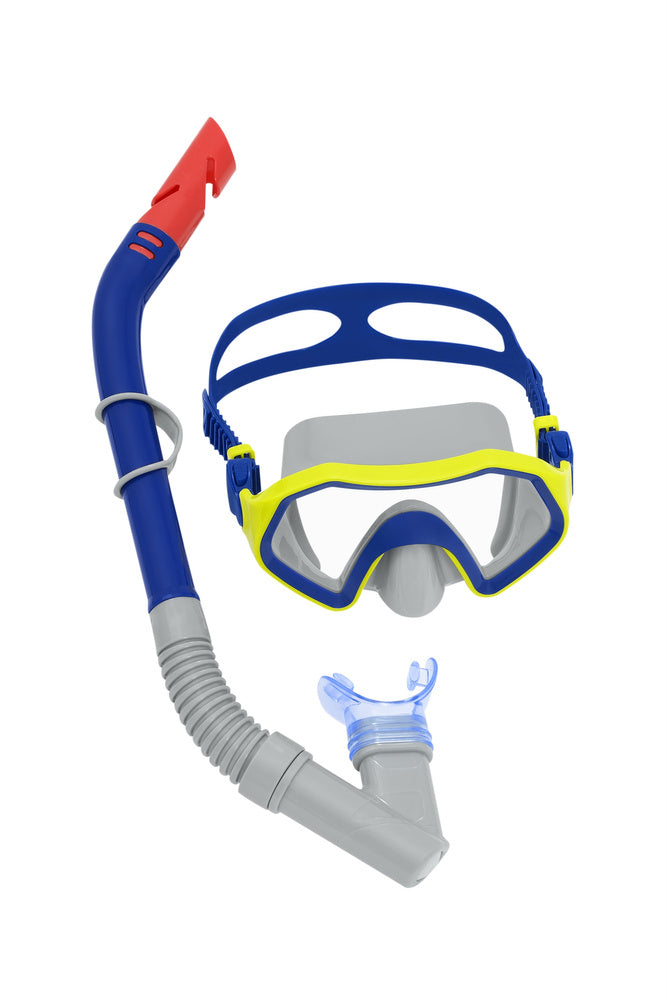 Kindersnorkelset Blauw Masker, Vinnen, Snorkel Bestway 25046 (2)