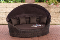 Zonne-eiland Cancun rond rattan terrabruin
