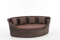 Zonne-eiland Cancun rond rattan terrabruin (3)