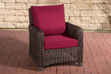 Fauteuil San Fernando robijnrood