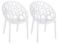 2-delige set stapelstoelen CRYSTAL