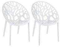2-delige set stapelstoelen CRYSTAL