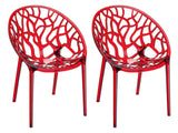 2-delige set stapelstoelen CRYSTAL