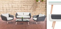 Lounge-set Trosa plat rotan ijsgrijs 45 cm (lichtbruin) (5)