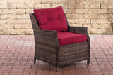 Fauteuil Pandora robijnrood